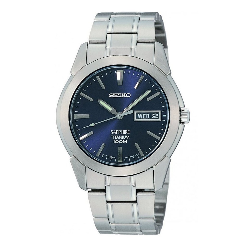 Seiko SGG729P1 Quartz Titanium Safir Biru - Jam Tangan Pria 38mm