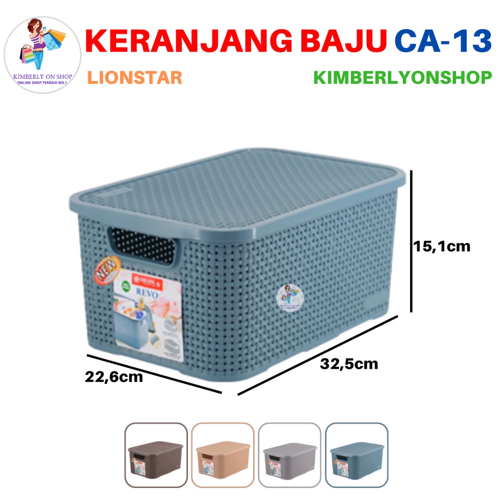 Keranjang Baju Serbaguna Revo Storage Box 10 Liter CA 13 Lion Star