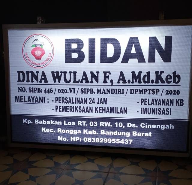 Neon Box Slim 2sisi Uk 60x40 70x40bidan Perawat Dokter Cafe Toko Barber Salon Dll New Design Shopee Indonesia