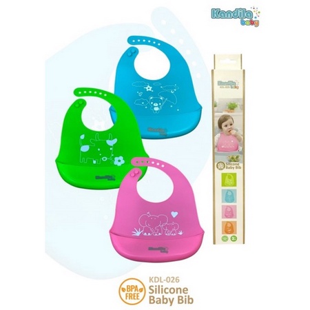 SLB23 KANDILA SLABER SILICONE BABY BIB NECKERCHIEF KDL026