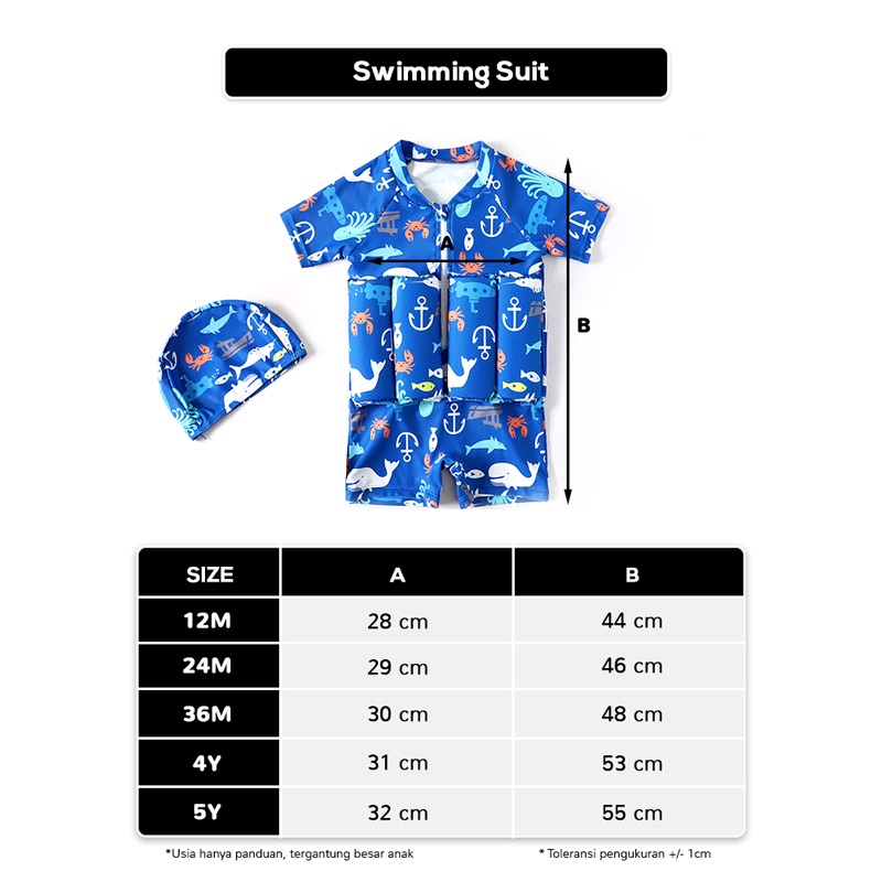 Float Suit - Baju Renang Anak Busa Pelampung