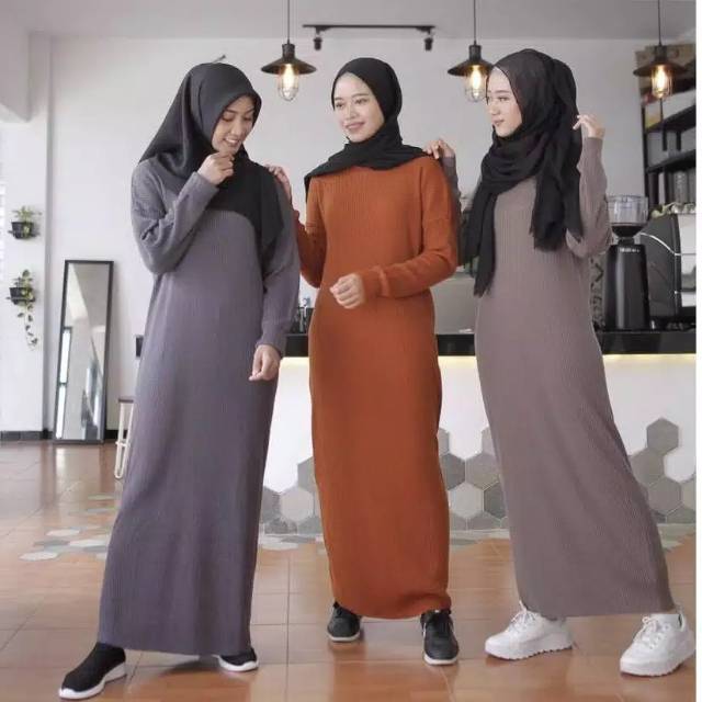 LONG DRESS (7 WARNA) / DRESS FASHION WANITA MUSLIM