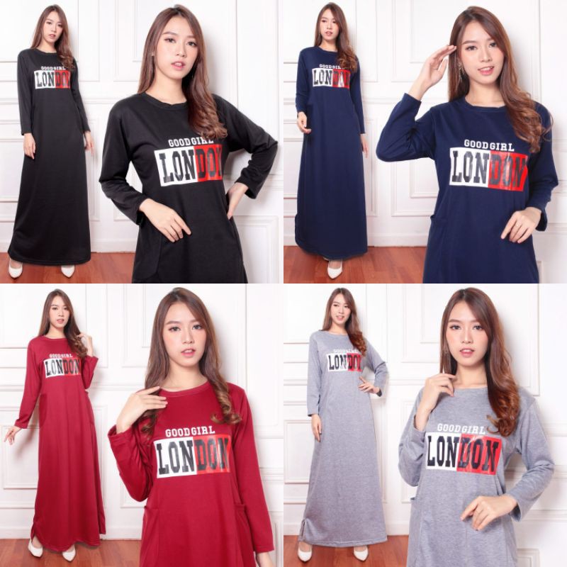 Baju Gamis Wanita Maxi Dress London Murah