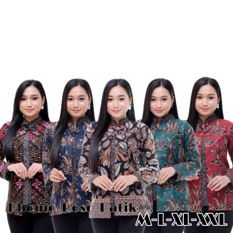 BAJU BATIK WANITA MODERN MONALISA GENES M,L,XL,XXL asli PEKALONGAN