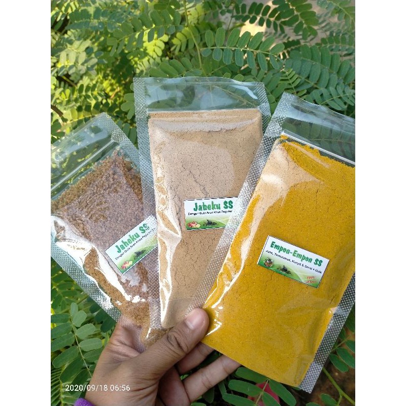 

serbuk jahe tanpa gula dan jamu detox bs digunakan kurang lebih 40gelas belimbing