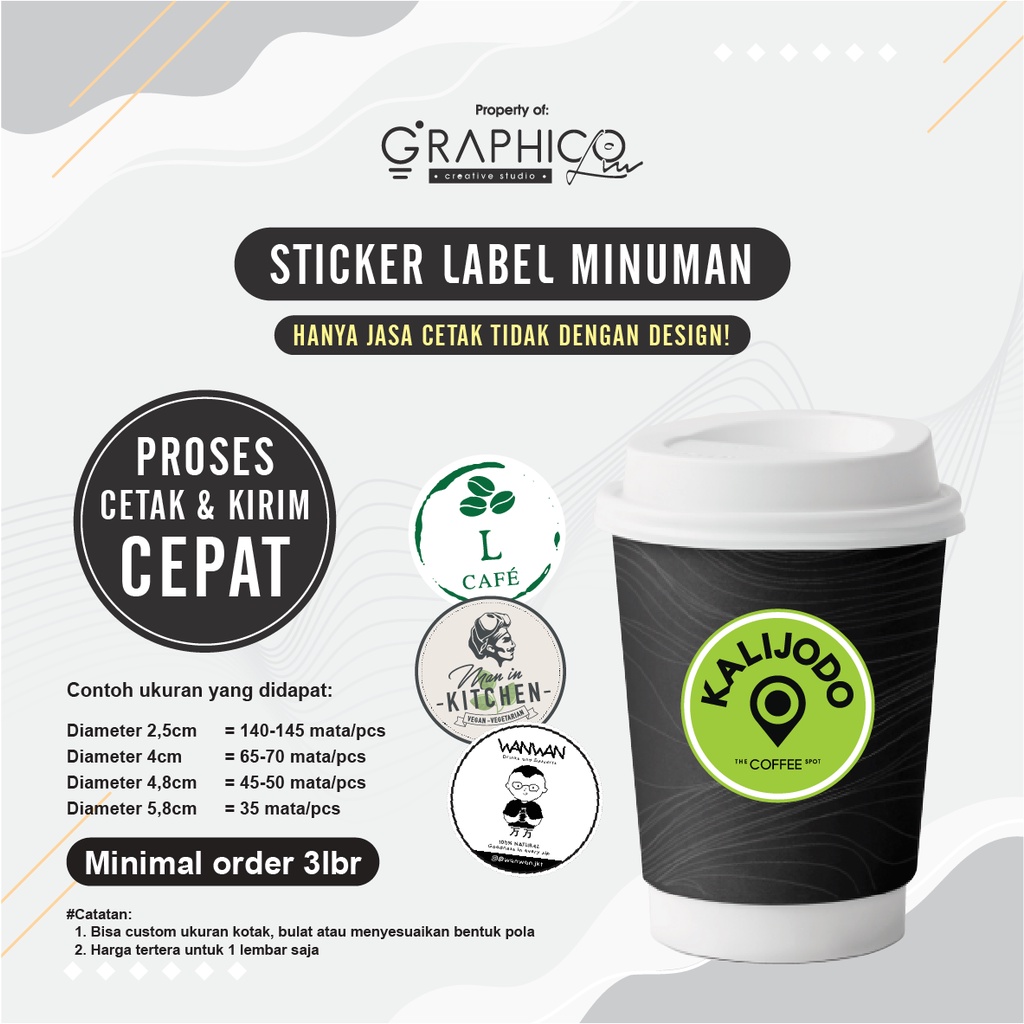 

Stiker Label Minuman/Makanan - Vinyl (Custom Size)
