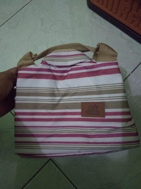 Iconic Insulated Lunch Bag Tas Bekal Makanan Motif Salur / Garis