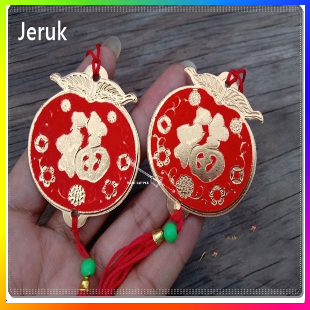 Gantungan Pohon Meihua / Gantungan Imlek Plat Emas / Fu kotak / Jeruk / Naga / Kantong Uang / Ikan / Nanas / Huruf spring Gantungan Pohon Uang Meihua