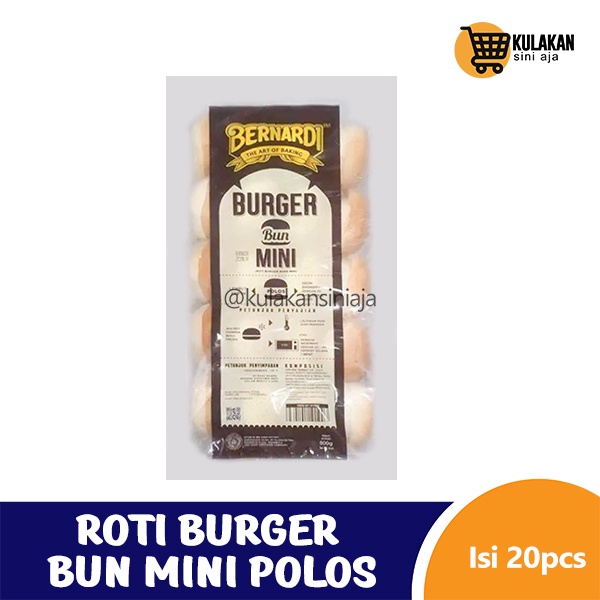 

Bernardi Roti Burger Bun Mini Polos Isi 20 Pcs