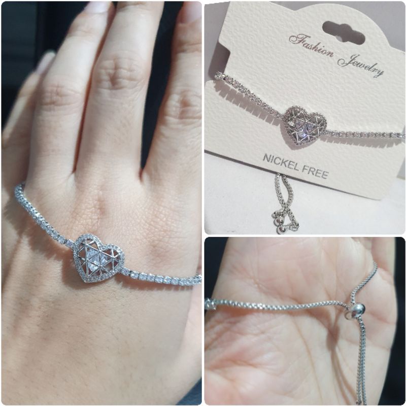 Gelang Silver925 Perak Model Serut Gelang Starling silver Mata Kilau Zircon Anti Karat Anti Alergi Premium Quality G882