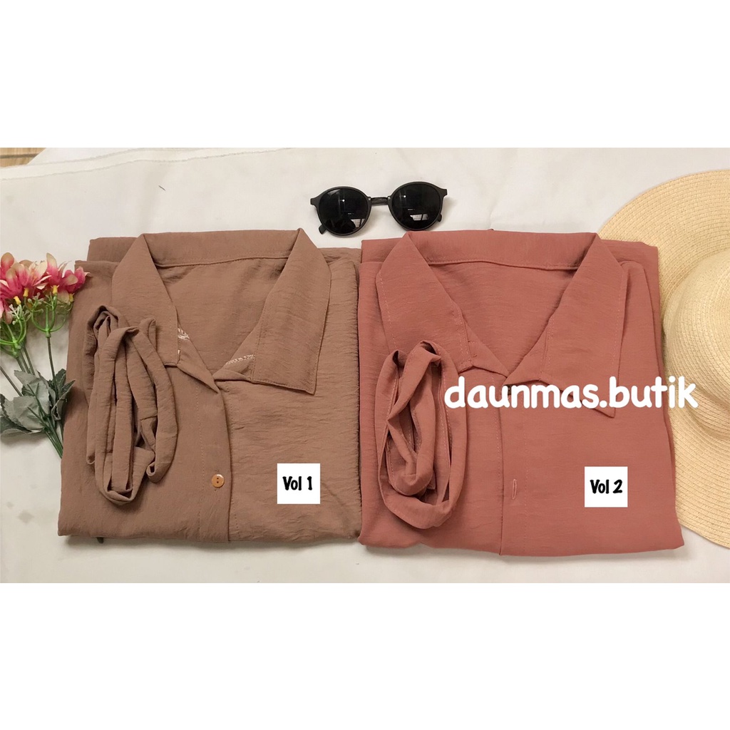 1KG MUAT 4PCS | MIAMI TUNIK LONG FULL KANCING AIRFLOW CRINKLE HITS OOTD SELEBGRAM FASHION