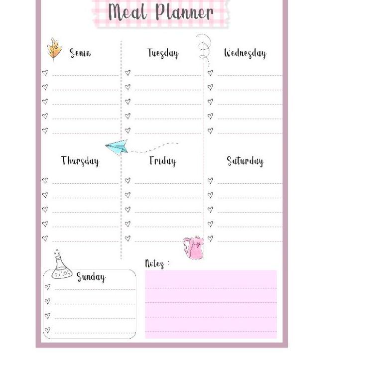 

(GHA➾) THE DAYS 1 UANG PLANNER BUDGET PLANNER MEAL DAILY WEEKLY PLANNER GD72 (Harga Murah)