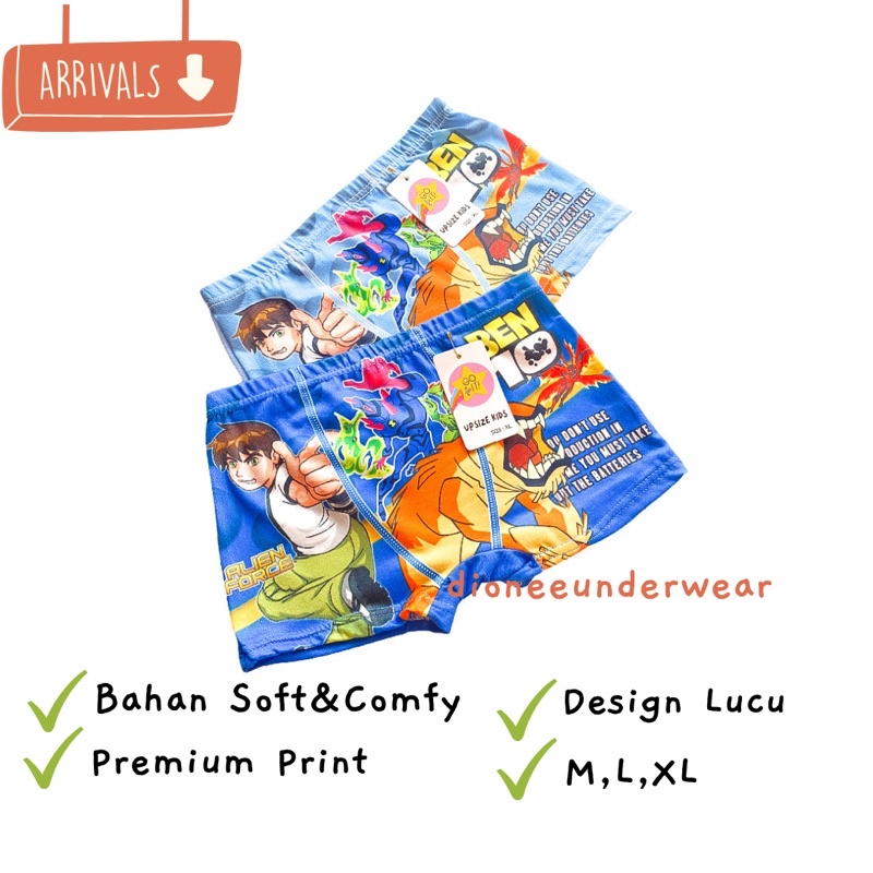 Celana Dalam CD Boxer Anak Laki Laki Cowok Import Motif Thomas Bahan Katun Adem / Celana Bokser Anak