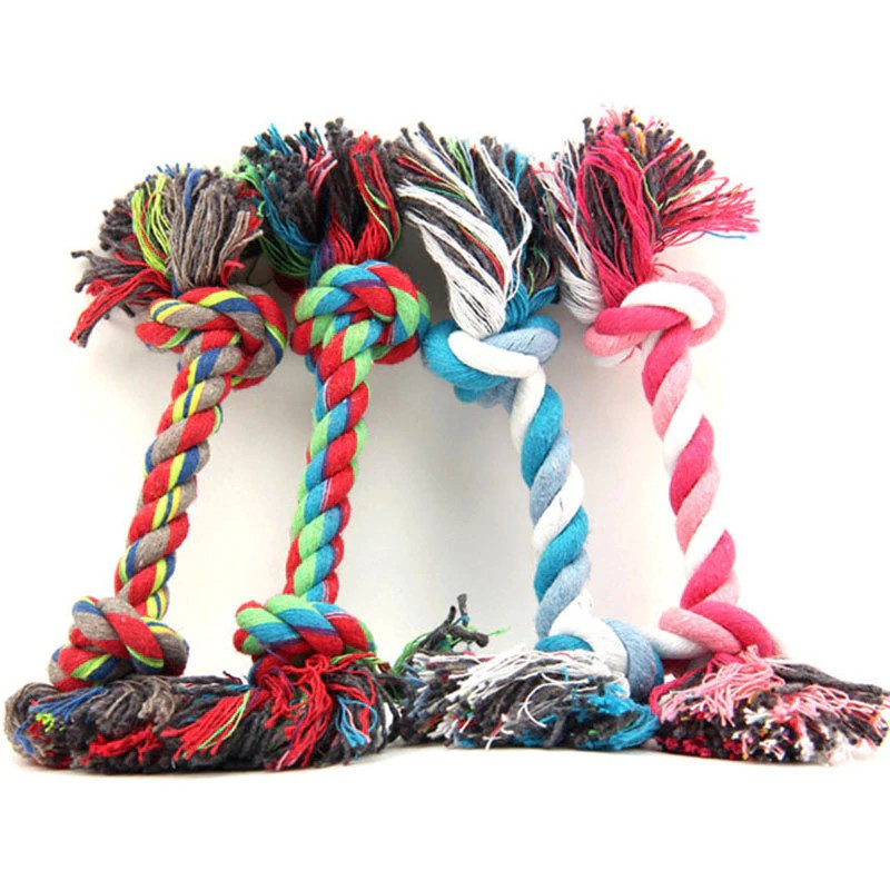 PREORDER New cotton rope Pet Dog Toys Puppy Cotton Chew Knot Durable Braided Bone Rope Pets Cat