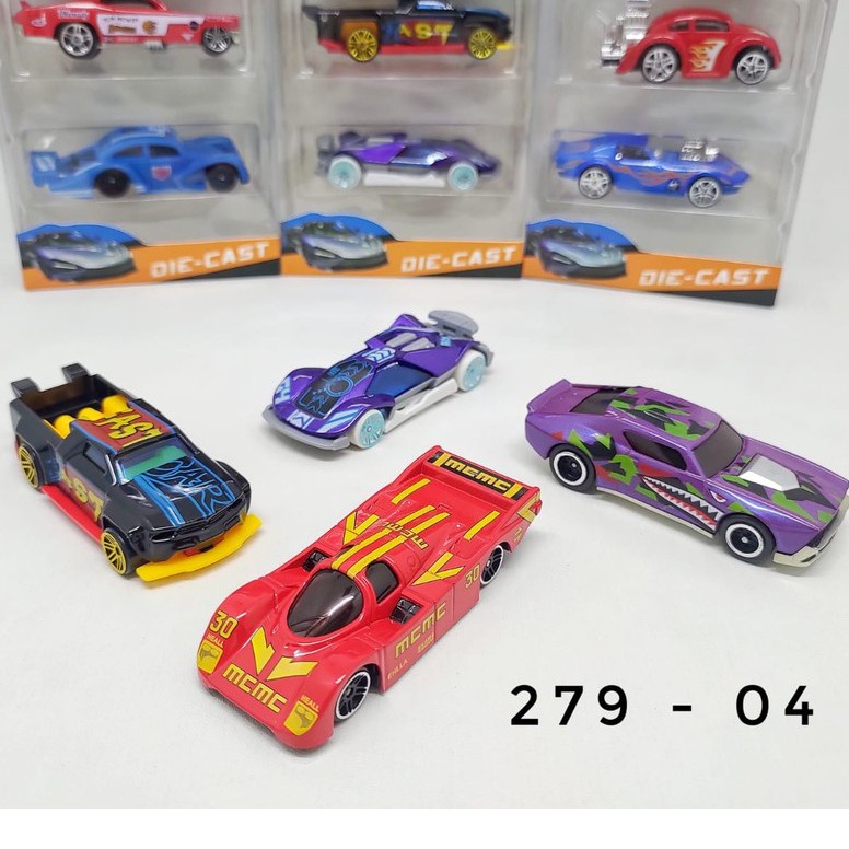 DIECAST METAL ISI 4 PCS - MAINAN DIE CAST SET MOBIL CARS VEHICLE HOTWHEELS