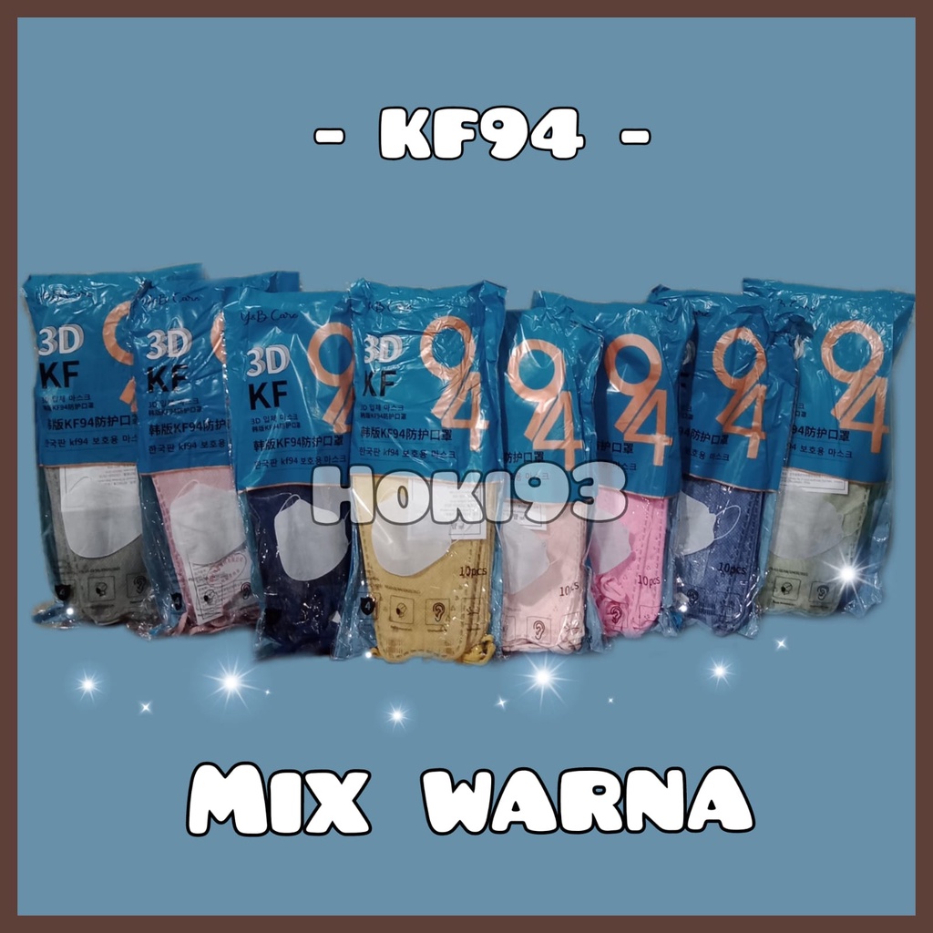 Masker KF94 3D multicolour Masker isi 10pcs