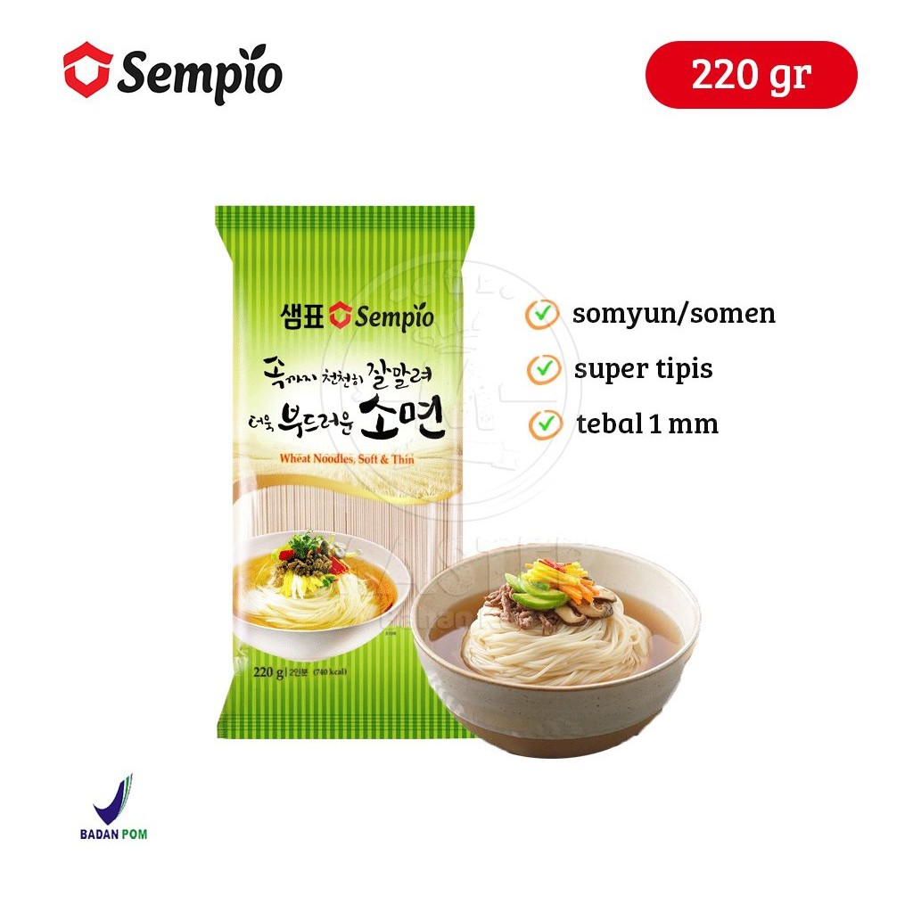 

Sempio Mie Somen / Misua / Misoa Wheat Noodle Super Tipis [220 gr]