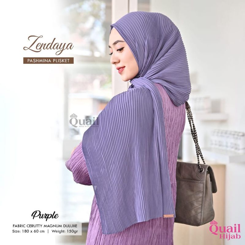 Zendaya Pashmina Plisket Original Quail Zendaya Quail Zendaya Pashmina Plisket Quail