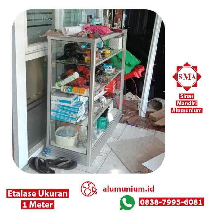 Etalase Kaca / Etalase Konter / Ukuran 1 Meter