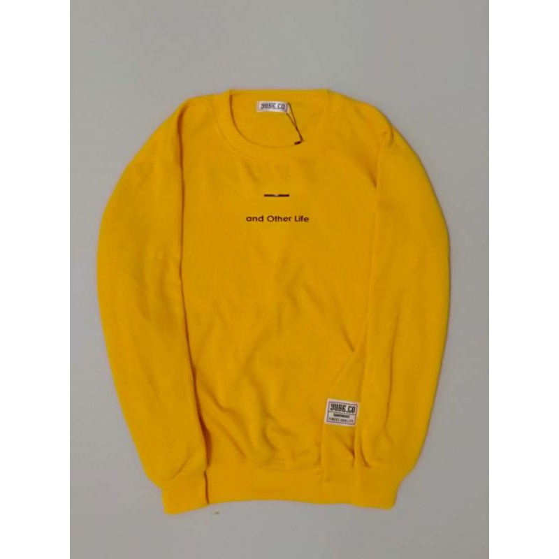 JAKET SWEATER CREWNECK YUSE YELLOW UNISEX PREMIUM