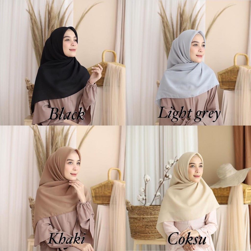  Bella  Square  Warna  Part 1 Hijab Jilbab Segiempat 