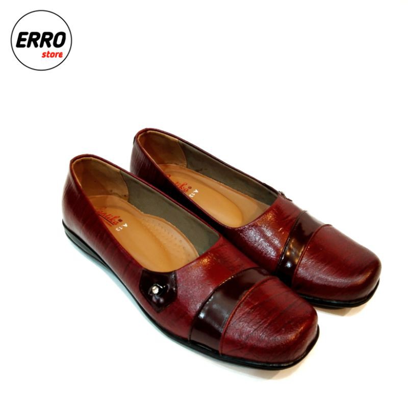 Sepatu pantopel wanita kulit | Sepatu wanita kerja | Sepatu kerja terbaru kulit | Sepatu bahan kulit
