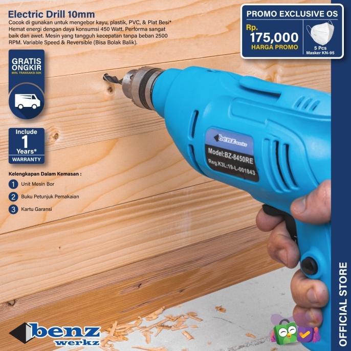 Mesin Bor Listrik Tangan / Electric Drill by BENZ WERK