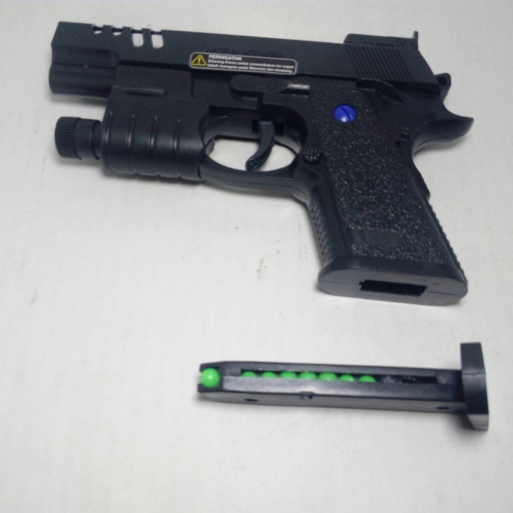  Get 45 Airsoft Gun Pistol  Mainan  Besi Peluru Plastik 