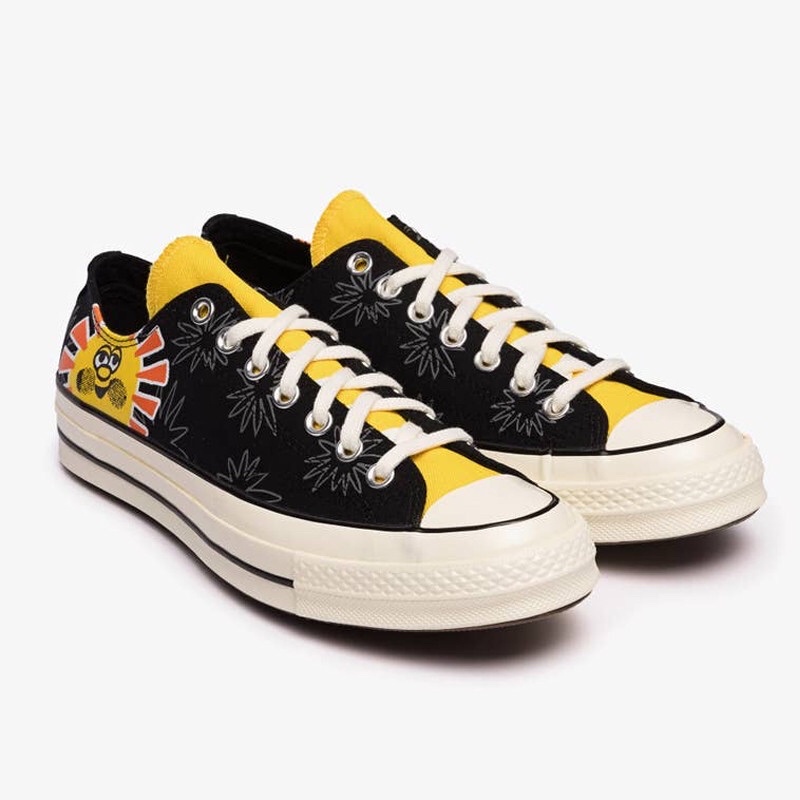 Converse Chuck Floral Print Black Amarillo / Original converse Shoes