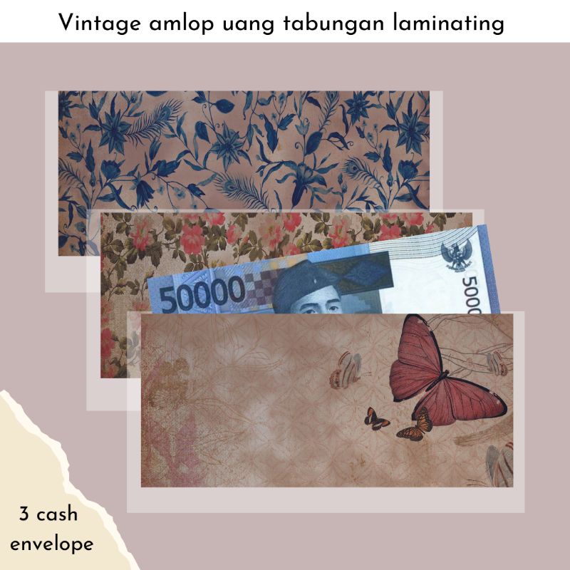 

vintage amplop tabungan laminating