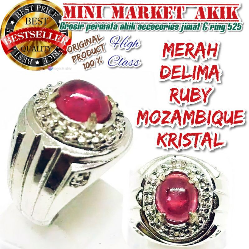 Batu akik delima merah ruby