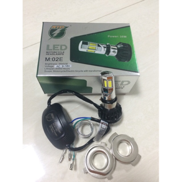  Lampu  Headlamp LED  6  Sisi  RTD  AC DC H4 H6 35W 6  Mata 3500 