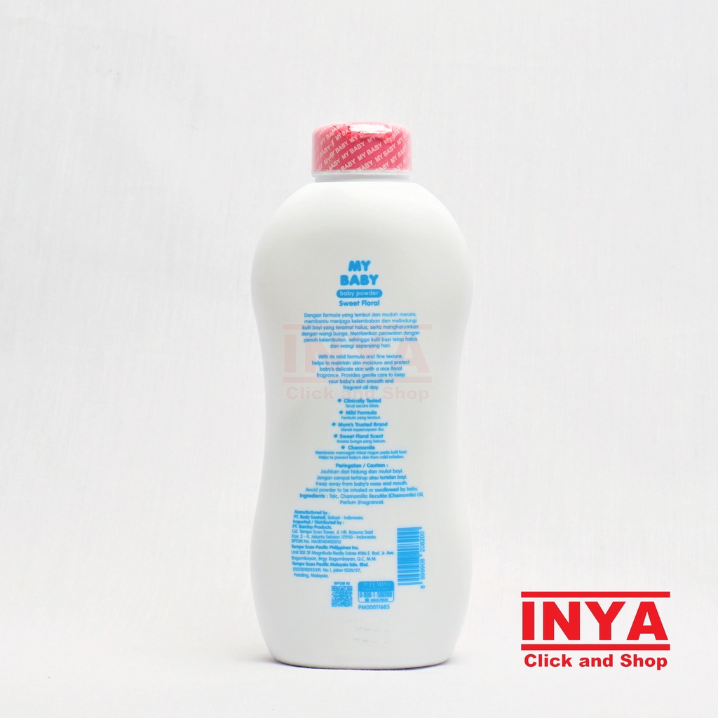 MY BABY SWEET FLORAL BABY POWDER 100gr - Bedak Bayi