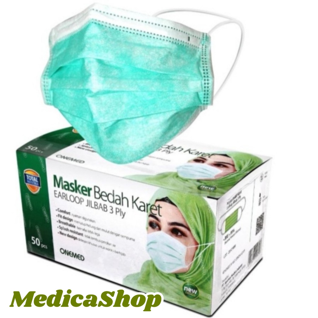 MASKER HIJAB ONEMED 3PLY