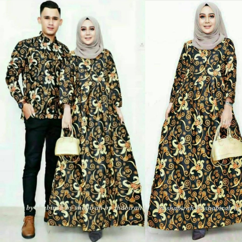 CPO49 baju couple batik pekalongan kemejabatik tunik gamis grosir