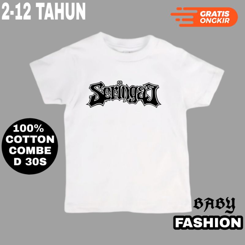 KAOS BAJU ANAK FONT SERINGAI BAND METAL / TSHIRT ROCK MUSIC BABY KIDS TEE / BAYI ANAK LAKI LAKI PERE