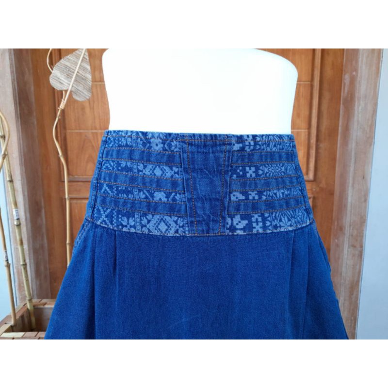 Rok Jeans Wanita / Rok Panjang Wanita / Rok Bordir / Rok Jeans Murah / Rok Cantik