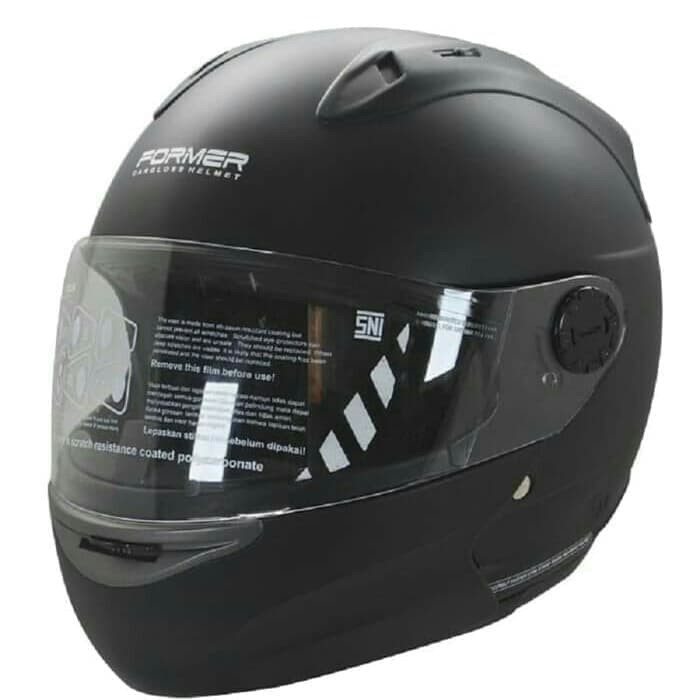 Helm Cargloss Devil Former Flip Up Horn Modular - Black Doff
