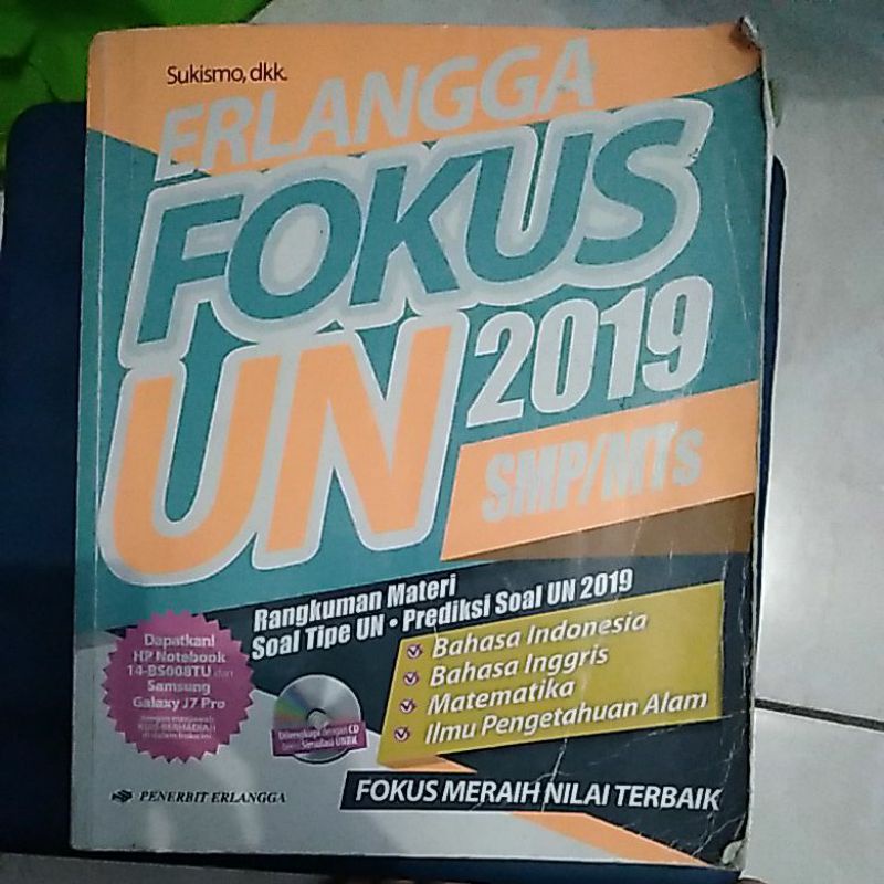 ERLANGGA FOKUS UN 2019 MTS/SMP (Buku bekas dijual murah)
