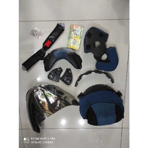 Busa Helm ink Centro full set dan kaca helm ink Centro + tali helm + kaca helm ink