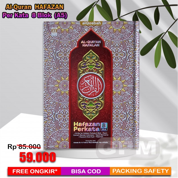 Al-Quran Hafalan Hafazan Tanafus Perkata 8 Blok Warna uk. A5 (Al-Qosbah)