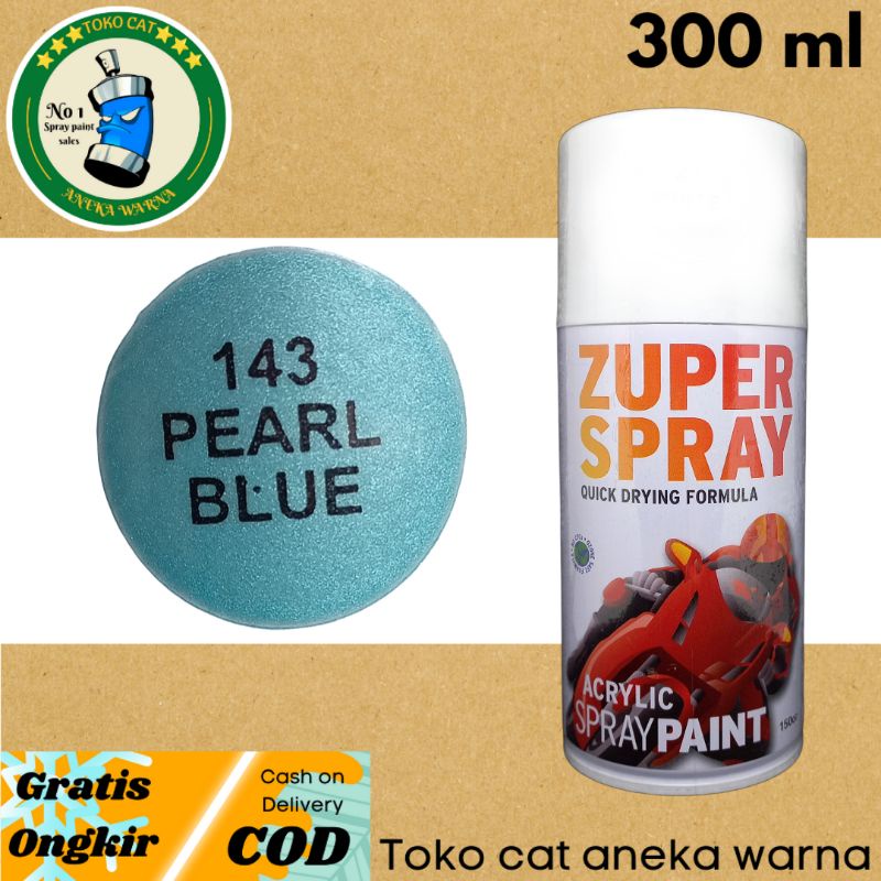 cat semprot 300cc pearl blue biru mutiara zuper spray cat semprot spray paint pilok pilox produk dari rj london