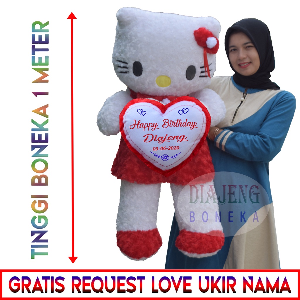 BONEKA HELLO KITTY 1 METER UKIR NAMA