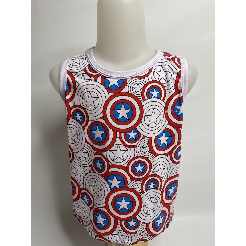 Singlet anak laki-laki full print (CAPTAIN AMERIKA)1–10 tahun