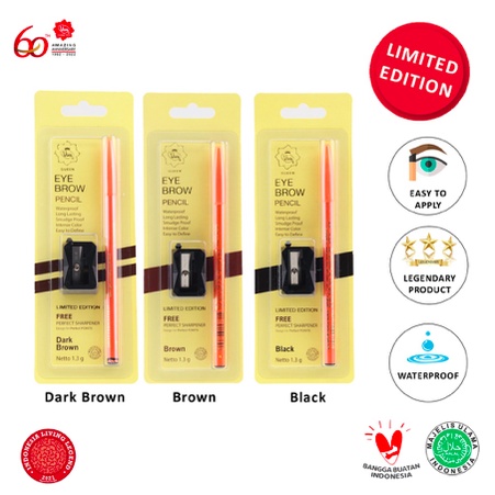 Viva Queen Eyebrow Pencil Limited Edition FREE Rautan | Pensil alis