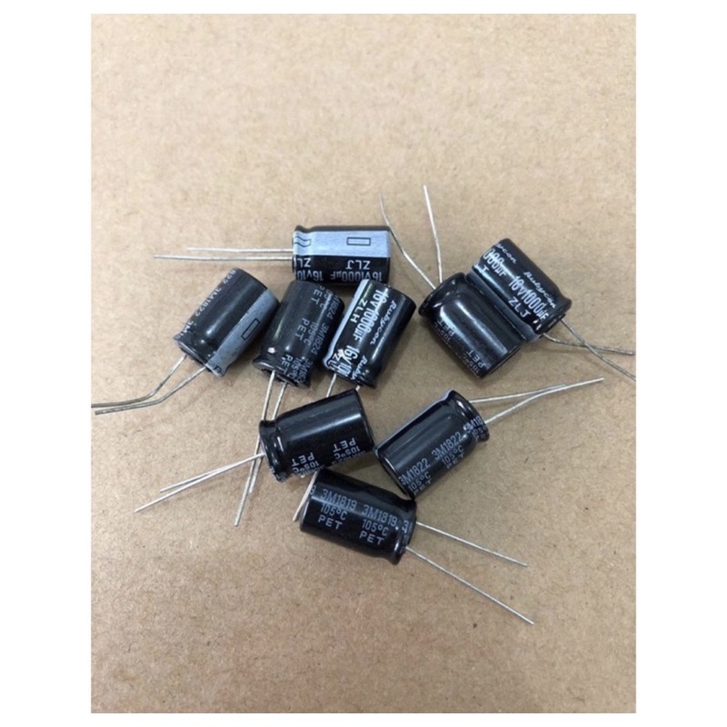100pcs Capacitor Elco 1000uf 16v Kapasitor Elko 1000uf 16v