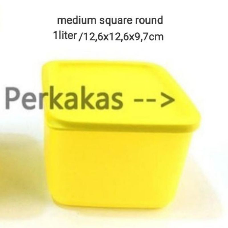 Medium Square Round Tupperware