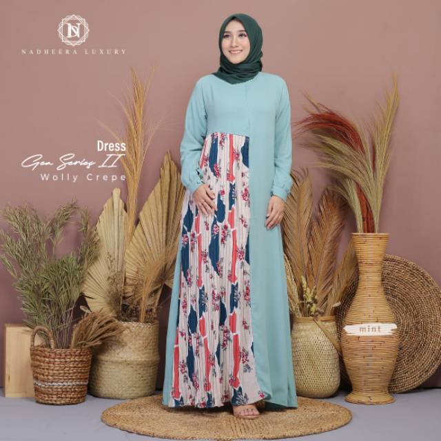 Ghea Dress Series II By Nadheraa Luxury - Free Hijab Voal - Fafa Nadheera Kudus