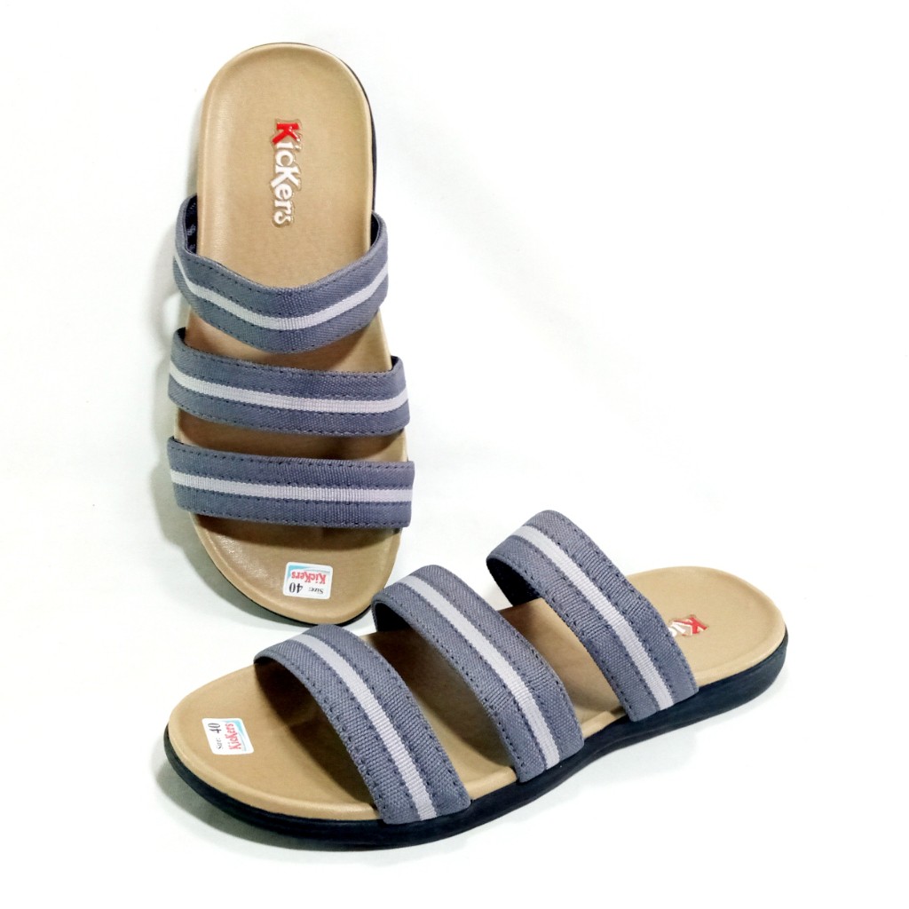 Kickers HR.01 Sandal Pria Dewasa Slop 3 Band Size 39-43