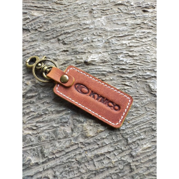 Gantungan kunci accecories motor kymco kulit asli